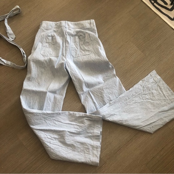 Striped linen high waisted flare pants - Picture 7 of 7